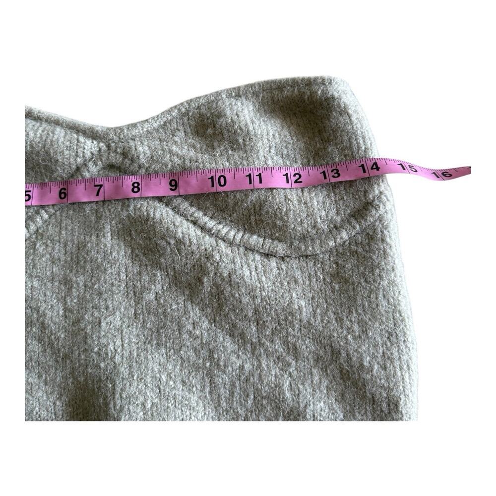 ZARA Sage Green Alpaca Knit Strapless Crop Top Sleeveless Size Medium - Picture 8 of 9